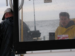 First Mate Fran Taylor Checks Position