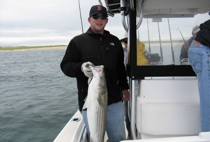 Jigged Up Striped Bass