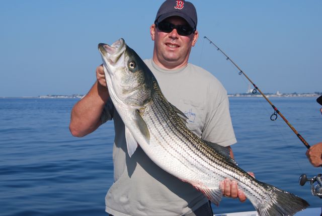 Capt Bobby Rice Light Tackle Stripers - July 12, 2010