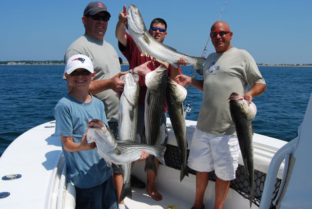 Capt Bobby Rice Light Tackle Stripers - July 12, 2010
