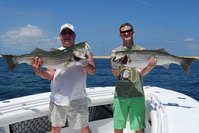 Outer Cape Cod Striped Bass Fishing - July 8, 2010