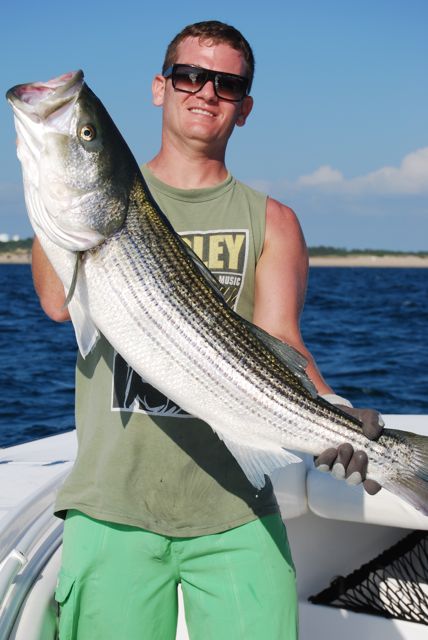 Outer Cape Cod Striped Bass Fishing - July 8, 2010
