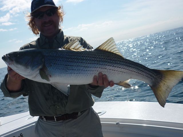 Big Striped Bass on Combination Fishing Trip - August 1, 2010