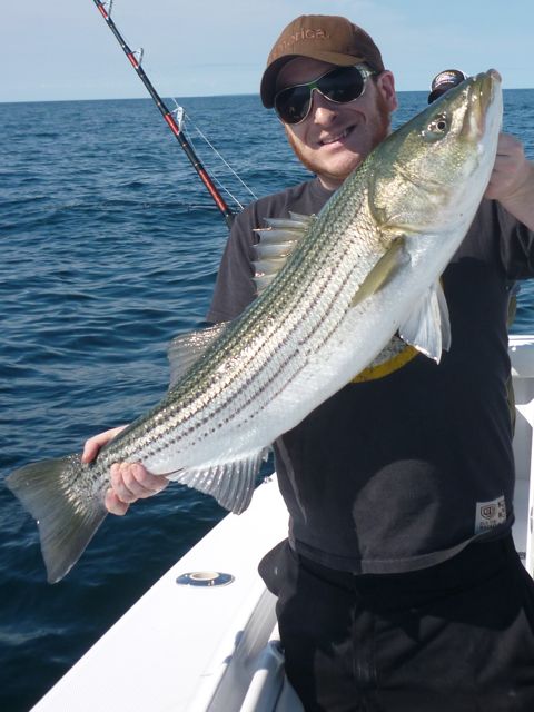 Big Striped Bass on Combination Fishing Trip - August 1, 2010