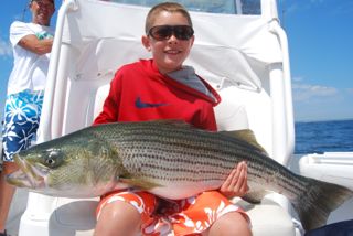 Big Bass on Family Fishing Charter - July 2, 2012
