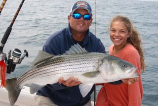 Great Striper Fishing with Captain JR - August 3, 2012