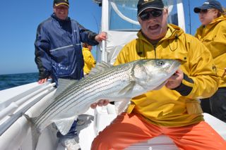 Striped Bass Fishing on Family Birthday Trip - June 2, 2013