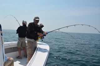 Light Tackle Striped Bass Fishing - May 30, 2013