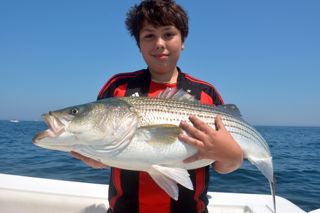 Reel Deal Striped Bass Fishing - August 21, 2013