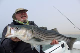Light Tackle Striped Bass Fishing - Late May 2016