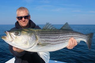 Light Tackle Striped Bass Fishing - Late May 2016